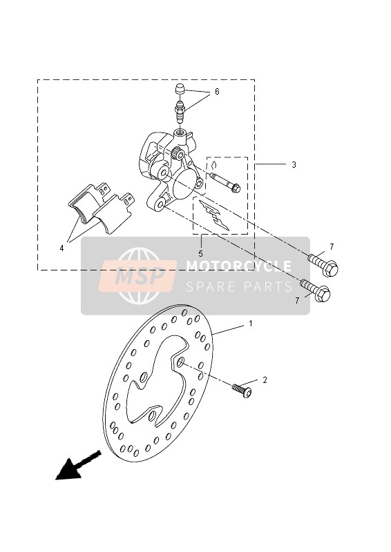 Yamaha NS50N 2013 Front Brake Caliper for a 2013 Yamaha NS50N